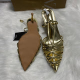 ZA Home 2025Ins Fashion Show Plating Heel Steel And A Buckle Strap Simple Toe Women's Shoes HZ0115