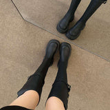 Flip And Velvet Long Boots Girl Small Knight High Boots 2025 Autumn And Winter New Thick Bottom In Two Through The Knee Boots HZ0115