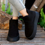 Mid-Winter 2025 New Women's Thick Snow Boots Inside Plus Velvet Round Head Cotton Boots HZ0115