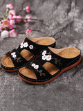 2025 Large-Size One-Size-In-One Slippers Women's Summer Roman Shoes Heel Thick-Soled Sandals Embroidered Women's Cool Slippers HZ0115