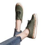 Wish New Women's Shoes 2025 Hollow Large Ticulating Esoleo Round Head Two-Color Splicing Suture Casual Single Shoe HZ0115