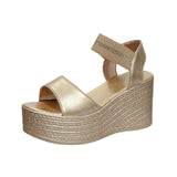 Heel Sandals Women 2025 Summer Fashion Thick-Soled Loose Cake With 9 Cm Word With Large Women's Shoes HZ0115