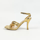 161-303 Golden Tie High Heels Women's New Summer Word With Fine Temperament Lady Sandals HZ0115