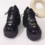 2025 New Black Old Dad Shoes Thick-Soled Women's Shoes Heavy Metal Personality Goo-Punk Boots Children HZ0115