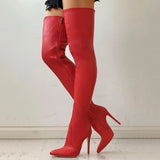 2025 Autumn And Winter New Pointed Side Zipper Slender High With Large Size Over Knee Boots Girl Boots HZ0115
