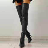 2025 Autumn And Winter New Pointed Side Zipper Slender High With Large Size Over Knee Boots Girl Boots HZ0115
