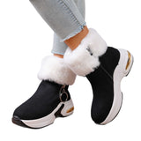 Large-Size Snow Boots Women Winter New Brushing Short Cylinder Plus Velvet Warms High-Thick Bottoms To Keep Warm Snow Boots Women HZ0115
