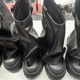 Hot Sales Of Retro Thick-Bottomed Knight Boots Women's 2025 New Autumn Slim Height Trouser Tube Fashion Boots HZ0115