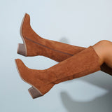 Temperament Knight Boots Women's High Boots 2025 Autumn And Winter With Coarse And Knee New Boots HZ0115