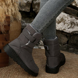 New Warm Large Size Lady Snow Boots Women Magic Stick Waterproof High-Top Shoes Couple HZ0115
