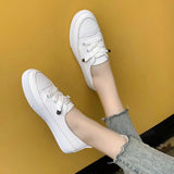 Casual Shoes Women 2025 Spring New Board Shoes Leather Small White Shoes Women Korean Version Of Women's Shoes HZ0115