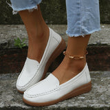 2025 New Flat-Soled Casual Single-Shoe Soft Sole Soft-Sided One-Legged Round Head Simple Mom Shoes HZ0115