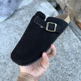 Baotou Slippers Female Couple Softwood Tug Wish Large Size Roman Shoes Casual Half-Dragging Lazy Shoes Trend HZ0115