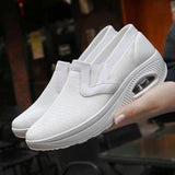 Large-Size 2025 New Flying Women's Shoes Casual Sneakers Lazy Shoes Soft-Soled Permeable Women's Single Shoes Air Cushion Shoes HZ0115