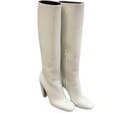 Three Three Round Head Thick And White High Barrel Boots Women 2025 Autumn And Winter New Super High Heel Thin But Knee HZ0115