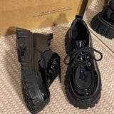 2025 New British Style Mary Precious Shoes Women's Loose High Thick-Sed Jk Small Leather Shoes Spring And Autumn Students Casual Single Shoes HZ0115