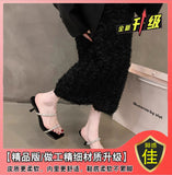 Beautiful Slippers Women's Summer Wear 2025 New Fashion Evening Wind High Heel Cool Slippers Water Drill Fairy Sandals HZ0115