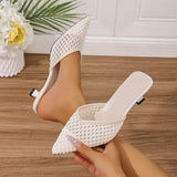 New 2025 Summer Half Drag Women's Shoes 43 Large Breathable High Heel Slippers Sexy Slippers HZ0115