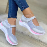 2025 New Casual Single-Shoe Women's Thick Sole Flying Weaving Breathable Magic Stick Casual Mesh Large Size Women's Shoes HZ0115