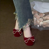 Wedding Shoes Women In The Autumn Of 2025 New Thick Heel Non-Tiring High-Heeled Shoes Wedding Red Bridal Shoes Show Heels HZ0115