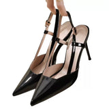 Baotou Sandals Women 2025 Spring New Pointed Fairy Style Naked Color After The Empty Buckle With Fine High Heels HZ0115