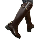 Round Head After The Zippered Knight Boots Autumn And Winter New Temperament High-Trace Knight Boots Woman HZ0115