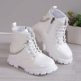 Boy And Girl Baby Fashion Pocket Martin Boots 2025 New Cute Round Head Side Zipper Short Fashion Boots HZ0115