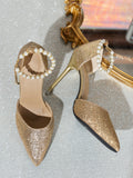 Spring 2025 New Pointed Sexy Fine Heel High Heels Korean Version Of Pearl Buckle Banquet Fashion Single Shoes HZ0115
