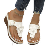 Large-Size Clip Toe Cool Slippers Women Fashion Wear Summer New National Wind Flowers Slope And Beach Slippers HZ0115