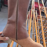 2025 Autumn And Winter New Large-Size Short-Size Martin Boots Flat-Bottomed Side Zipper Solid Women's Shoes HZ0115