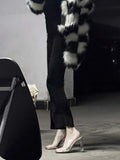Transparent High-Heeled Women 2025 Summer New Word Thick Heel Sandals Fairy Crystal And Wear Cold Slippers HZ0115