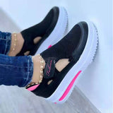 Large-Size Casual Single-Shoe Women In The Spring Of 2025 New Light Bleed Magic Stick Thick Bottom Breathable Daily Single Shoes HZ0115