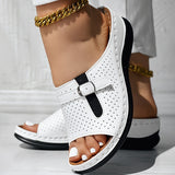 2025 Summer New Large-Size Lady Thick-Soled Sandals Belt Buckle Decoration Light And Comfortable HZ0115