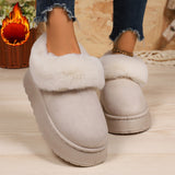 Low Help Plus Thick Thick Snow Boots 2025 New One-Legged Pedal Wool Shoes Winter Boots Cotton Shoes HZ0115