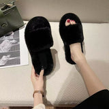 Fairy Hairy Slippers Women 2025 Autumn And Winter New Hairy Home Outside The Bottom Of The Wearing Plush Slippers HZ0115