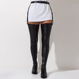 Autumn/Winter 2025 New Autumn/Winter Adhesives Women's Black Round Head High Over Knee Boots HZ0115