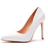 11 Cm Sexy Pointed High Heel Single Shoes Women Fine Heel Shoes Pointed Shoes Fashion Commute White Large Size Shoes HZ0115