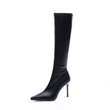Sexy Pure Lust Wind Warm Leg Long Fashion Boots 2025 New Fried Street High Value Pointy And Long Boots HZ0115