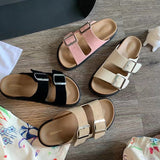 Fashion Thick Boken Slippers Women Wear 2025 Summer New French Leisure Soft Base Cool Drag Anti-Slip One-Word Drag HZ0115