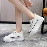 2025 Spring And Summer New Small 100 Shoes Fashion Zipper Thick Bottom Tie Lady Casual Sneakers HZ0115