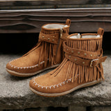 2025 New Women's Autumn And Winter Martin Boots Large Belt Buckle Su Plain Bottom Short Boots HZ0115