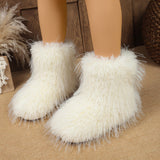 New Hairy Boots Winter Warm Plus Velvet Boots Fashion Casual Snow Boots Women HZ0115