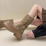 Vintage Fashion Two Wear Two-In-One Martin Boots Girl 2025 New Wilderness Wind Pine Cake Thick Bottom Over The Edge Of The Short Boots HZ0115