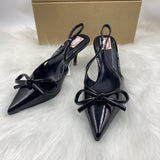 ZAJ2025 Spring New Pointed Bow Temperament High Heel Shoes Fashion After The Empty Single Shoe Woman HZ0115