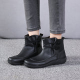 Boots Children 2025 Autumn And Winter New Flat Bottom Martin Boots Short Boots Bottom And Large Women's Shoes 43 HZ0115