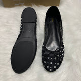 ZA Home 2025 New Fashion Women's Shoes Beige Bow Decorated Full Of Stars Ballet Wind Flat Shoes Comfortable HZ0115