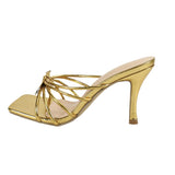 161-336 Ladies Sandals Square Head Thin Heel Toe Buckle Fashion Temperament Simple High Heels HZ0115