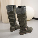 Large Code 2025 Autumn And Winter New Thick Side Zipper High-Heeling Women's Boots HZ0115