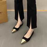 Elegant Gentle Wind Flat-Soled Fairy Shoes 2025 Summer New With Skirt Single Shoes French Small Scented Temperament Tip Shoes HZ0115