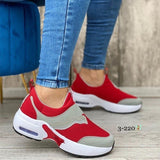 022 New Mesh Leisure Cushion Thick-Bottomed Sneakers Large Mesh Shoes Fly-Weaving Shoes HZ0115